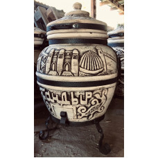 Тандыр на 80 л с крышкой EasyOpen + ПОДАРОК: кочерга, совок, направляющая