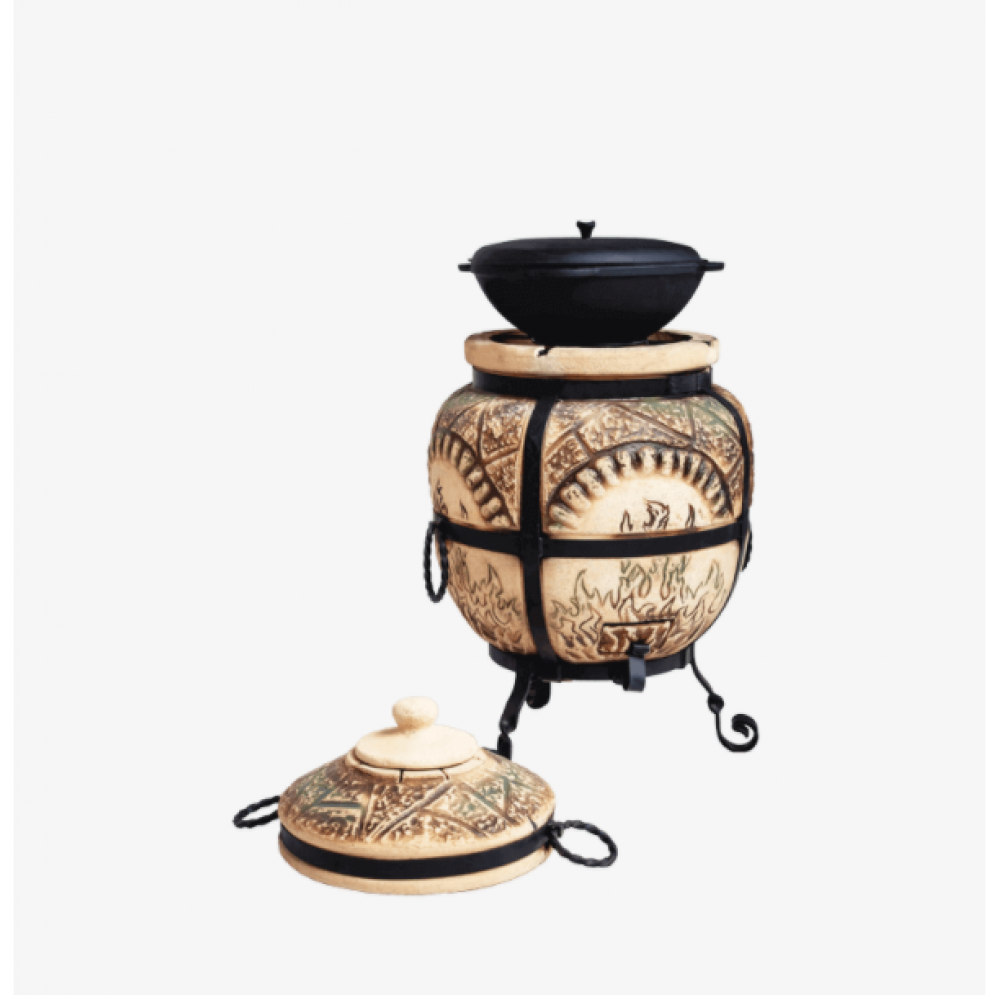 Тандыр на 90 л + ПОДАРОК: кочерга, совок, направляющая, крюк для мяса (Т5)