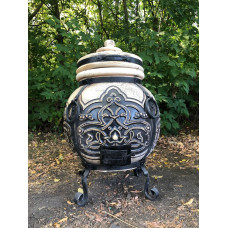 Тандыр на 90 л с крышкой EasyOpen + ПОДАРОК: кочерга, совок, направляющая