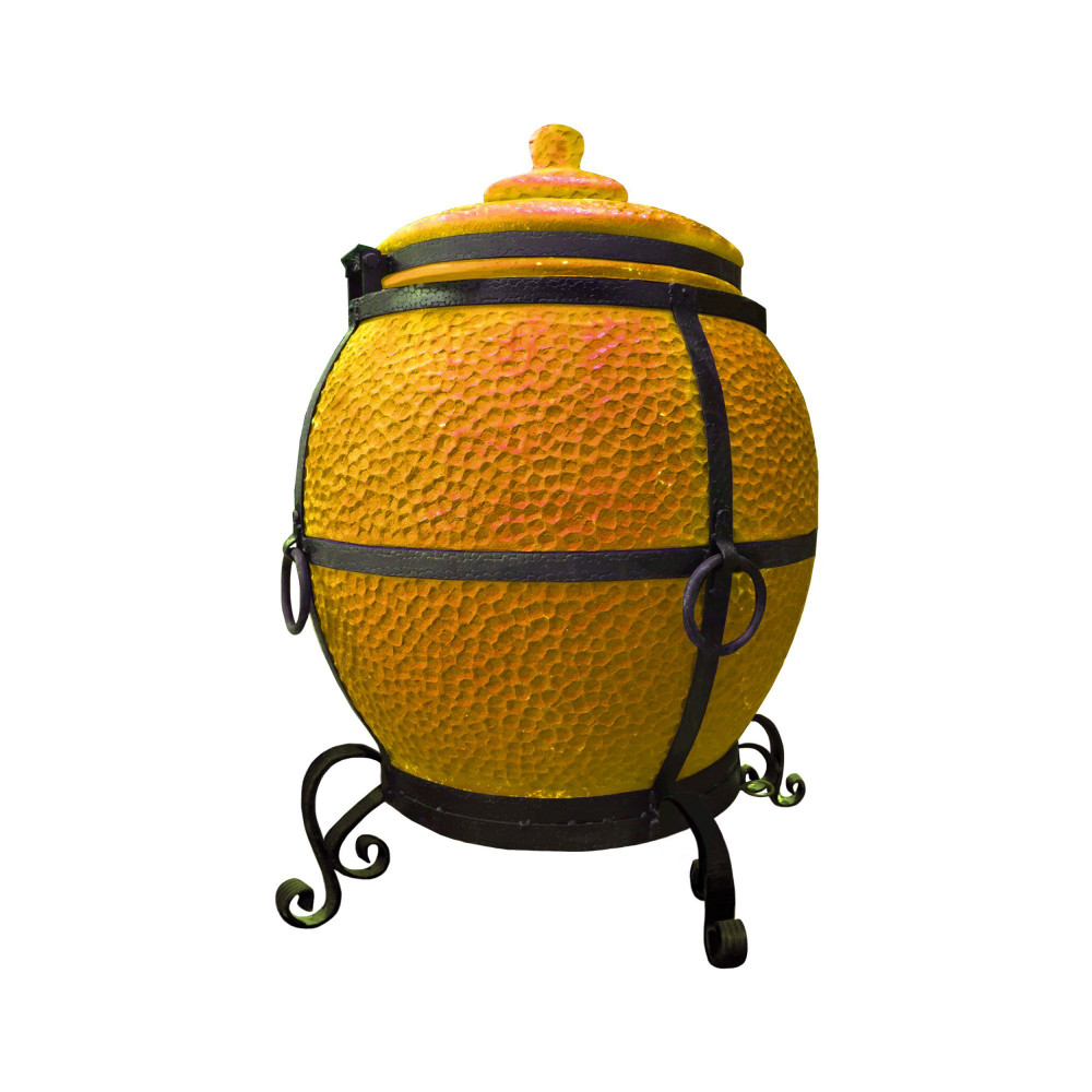 Тандыр утеплённый 90 л с крышкой EasyOpen + ПОДАРОК: кочерга, совок, направляющая