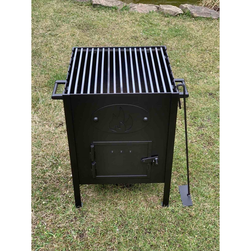 Універсальна піч під казан 6-17 л з решіткою гриль та зйомними кільцями