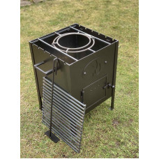 Універсальна піч під казан 6-22 л з решіткою гриль та зйомними кільцями