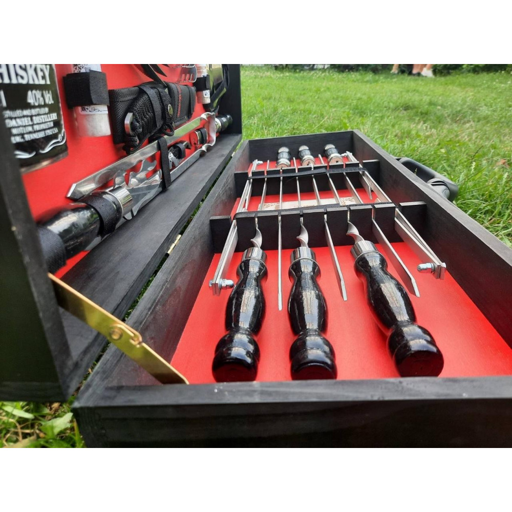 Шампура BLACK BOX в дерев'яному кейсі (L-101)