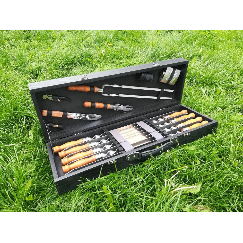 Шампура BLACK BOX в дерев'яному кейсі (LK-002)