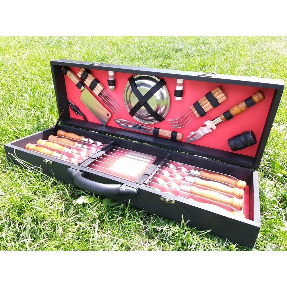 Шампура BLACK BOX в дерев'яному кейсі (LK-005)