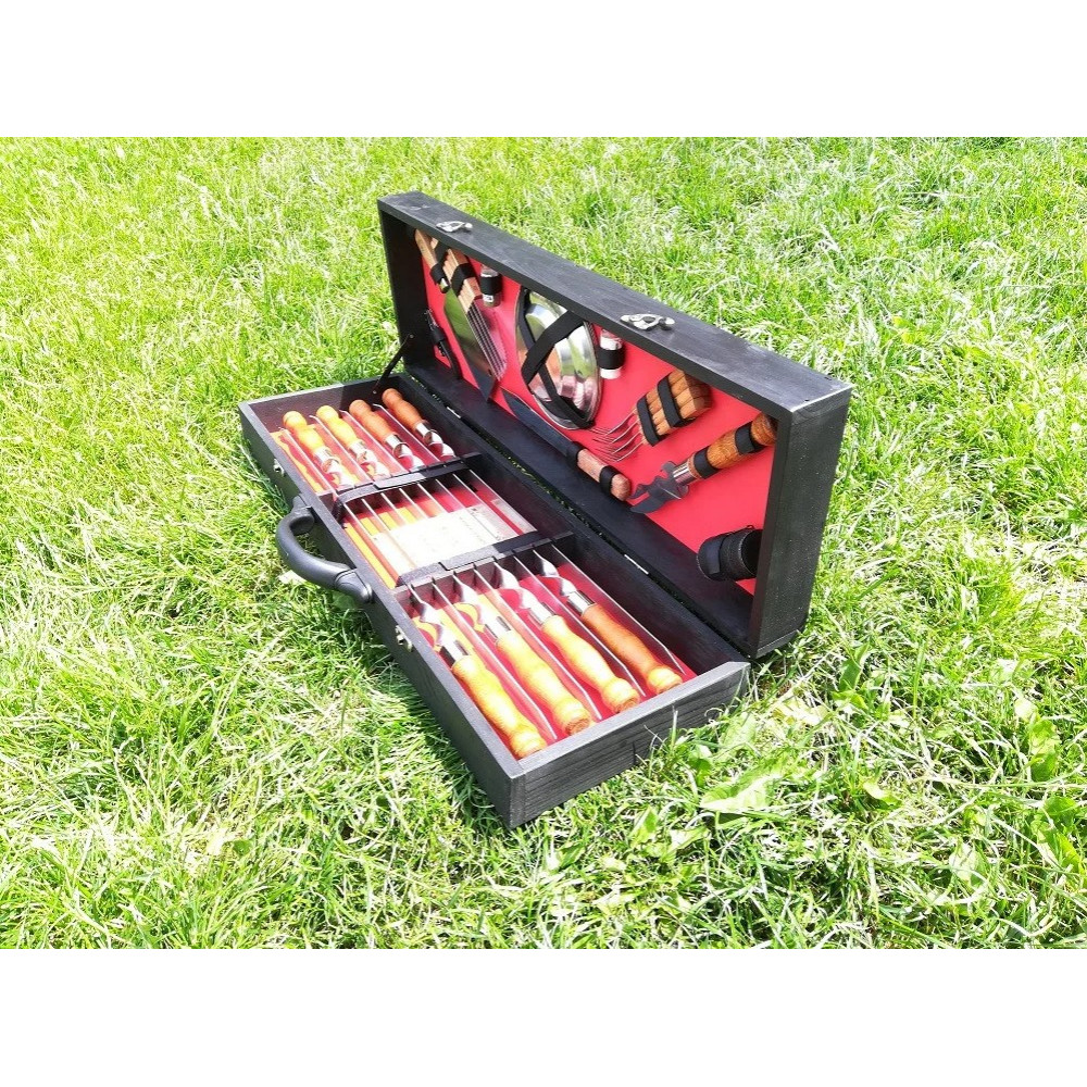 Шампура BLACK BOX в дерев'яному кейсі (LK-005)