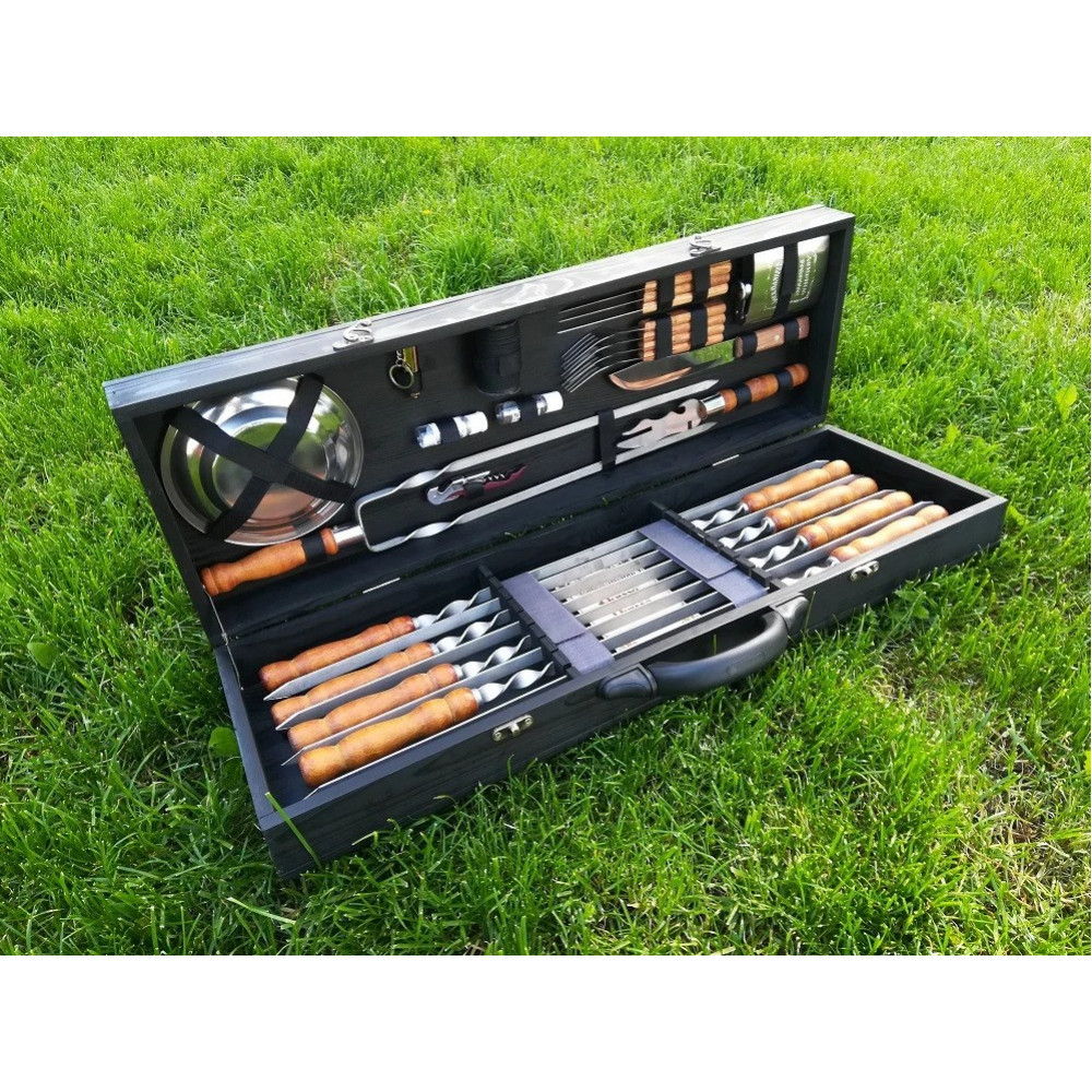 Шампура BLACK BOX в дерев'яному кейсі (M-013)