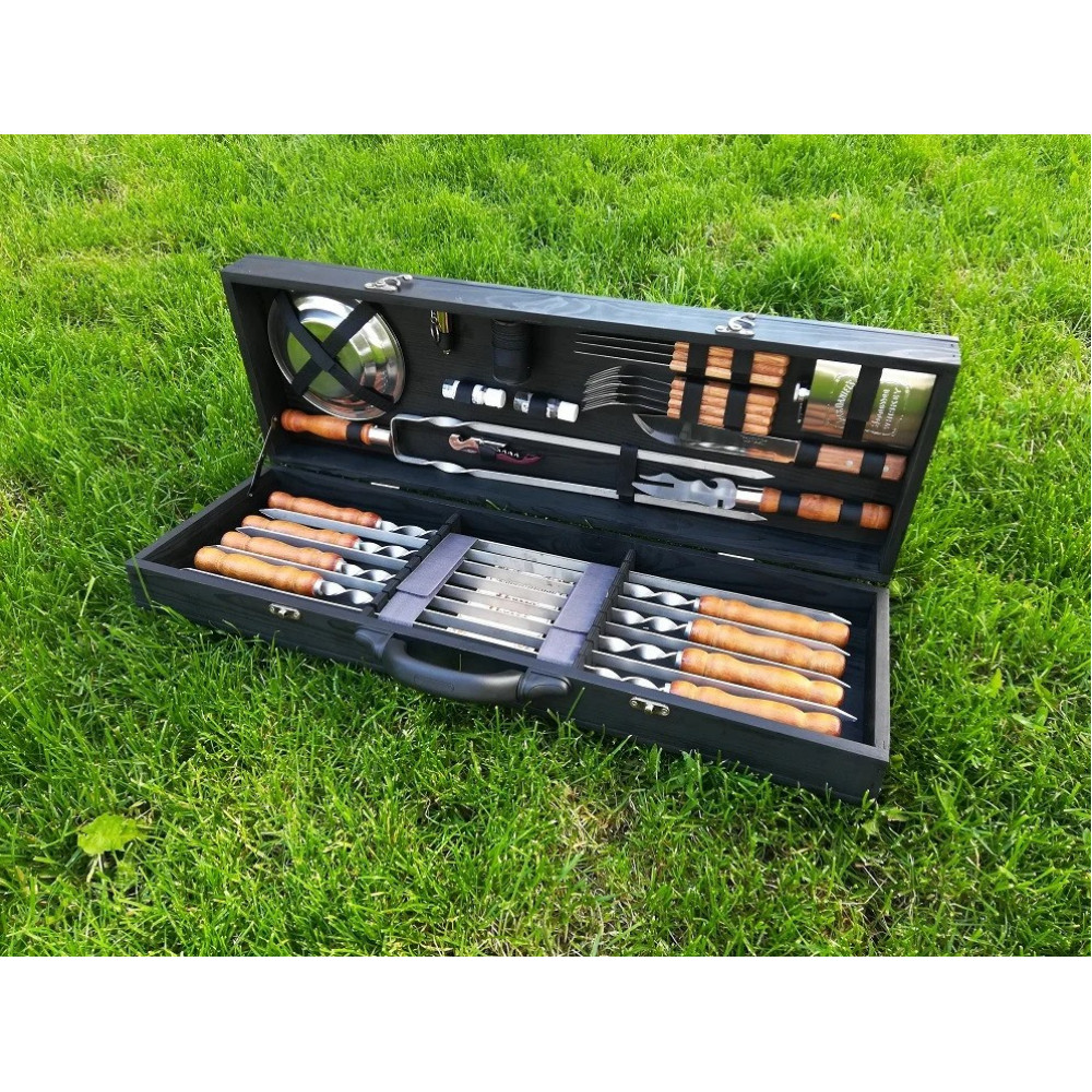 Шампура BLACK BOX в дерев'яному кейсі (M-013)