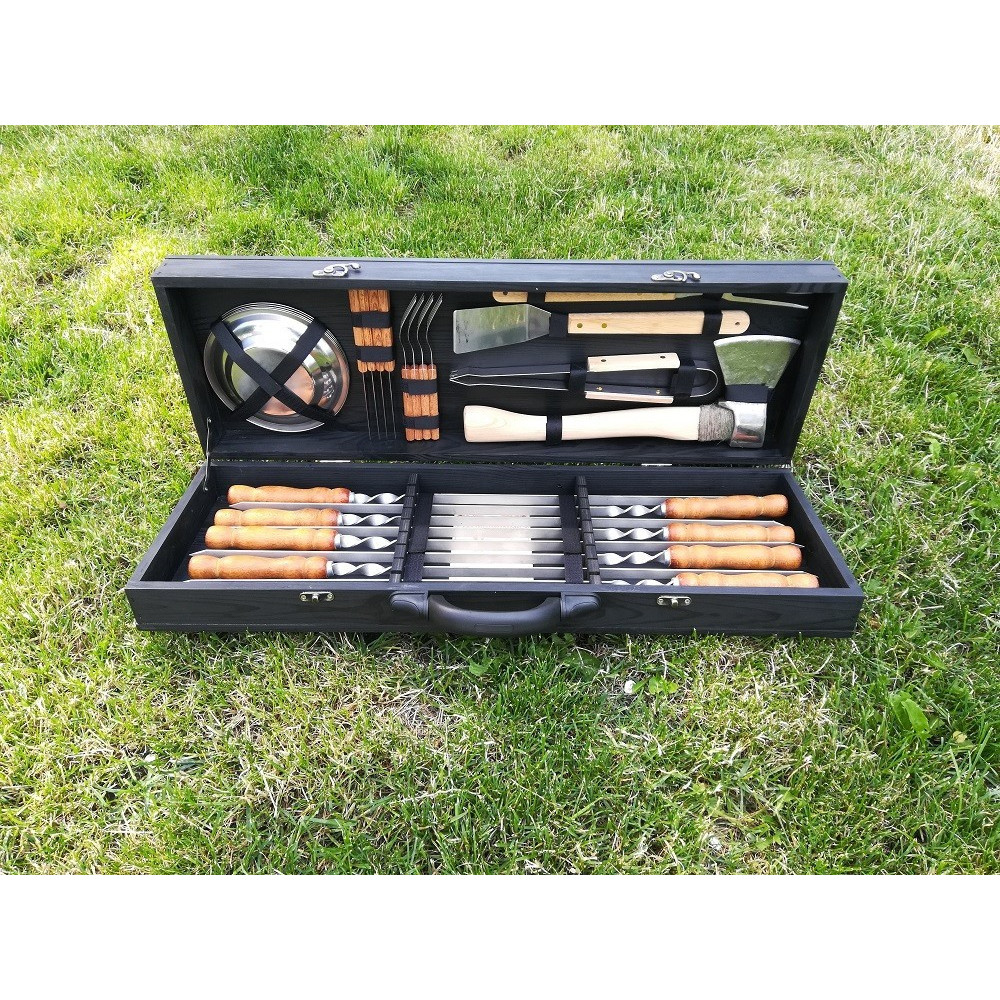 Шампура BLACK BOX в дерев'яному кейсі (M-015)