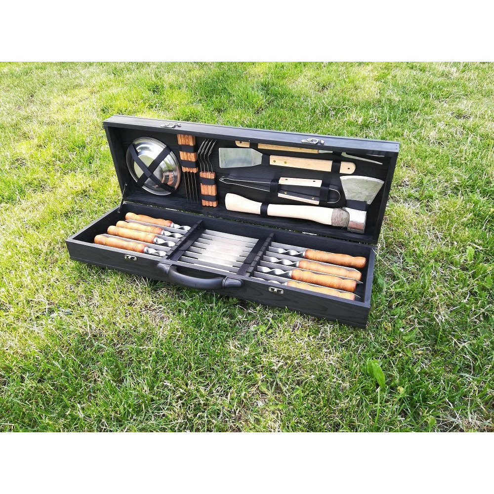 Шампура BLACK BOX в дерев'яному кейсі (M-015)