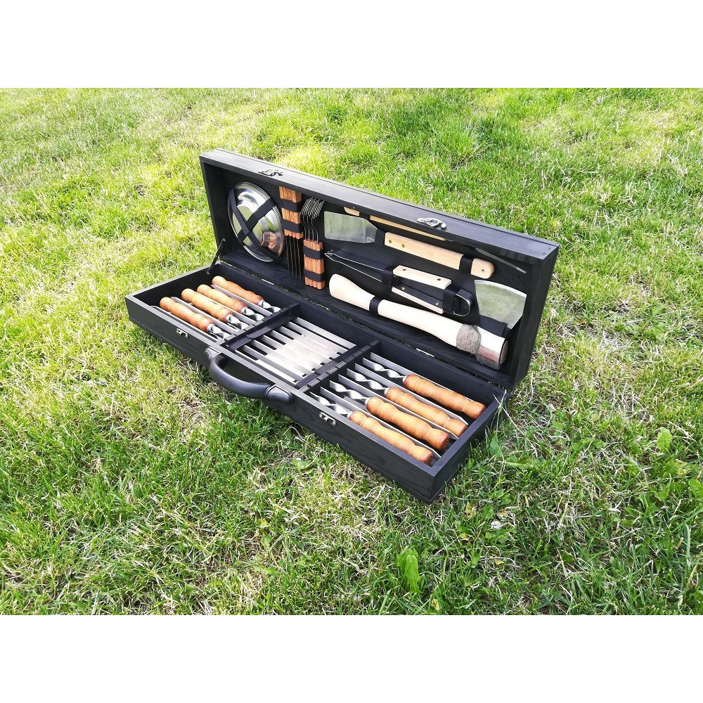 Шампура BLACK BOX в дерев'яному кейсі (M-015)