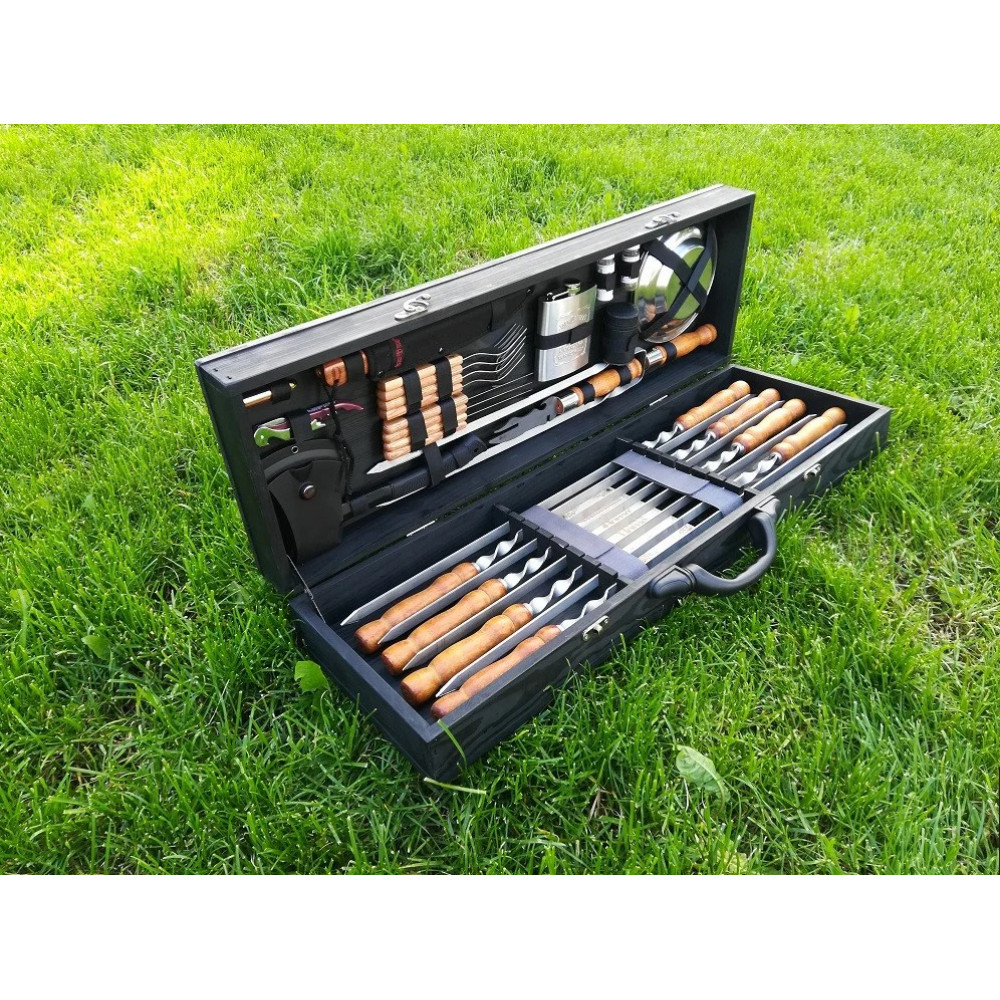 Шампура BLACK BOX в дерев'яному кейсі (M-016)