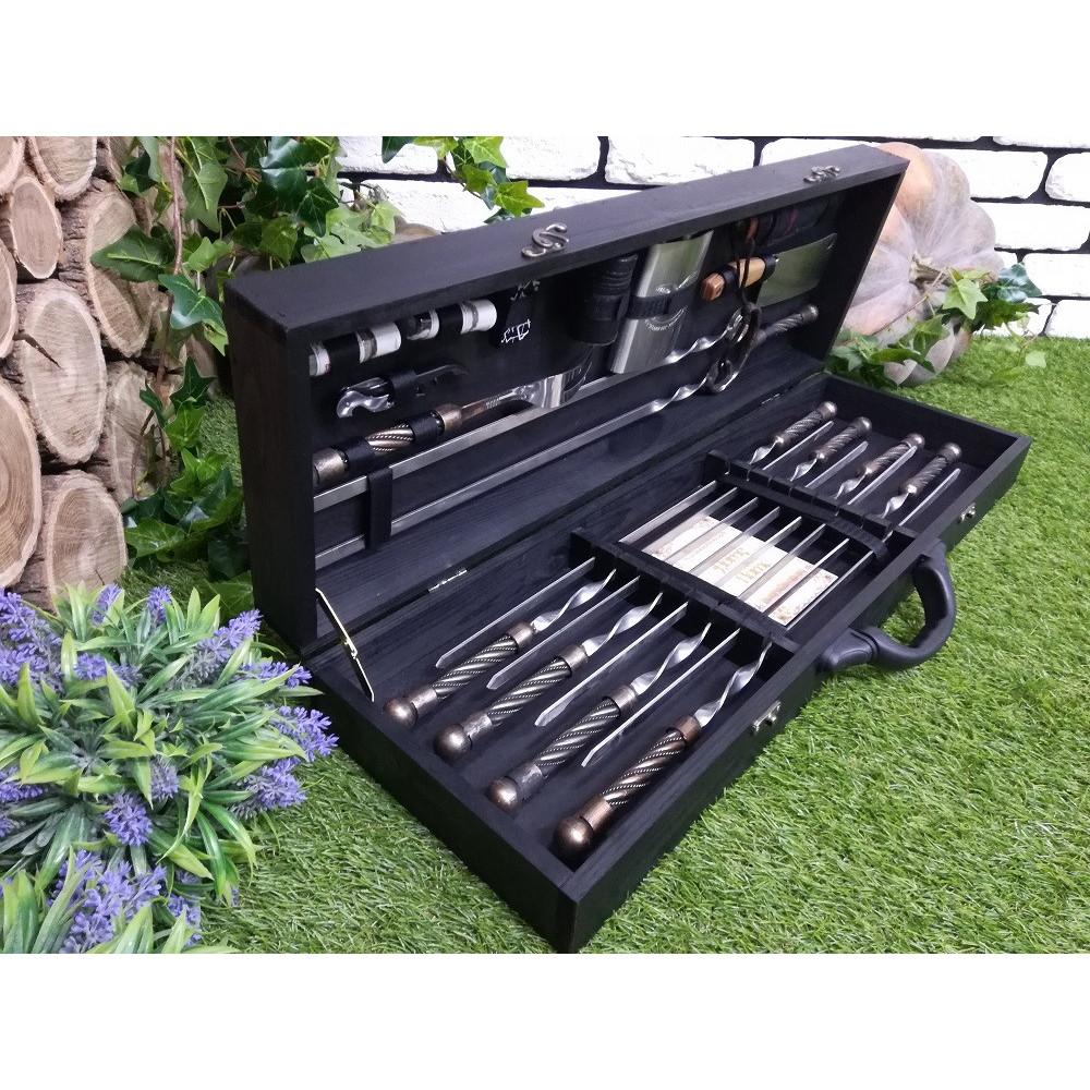 Шампура BLACK BOX в дерев'яному кейсі (С-002)