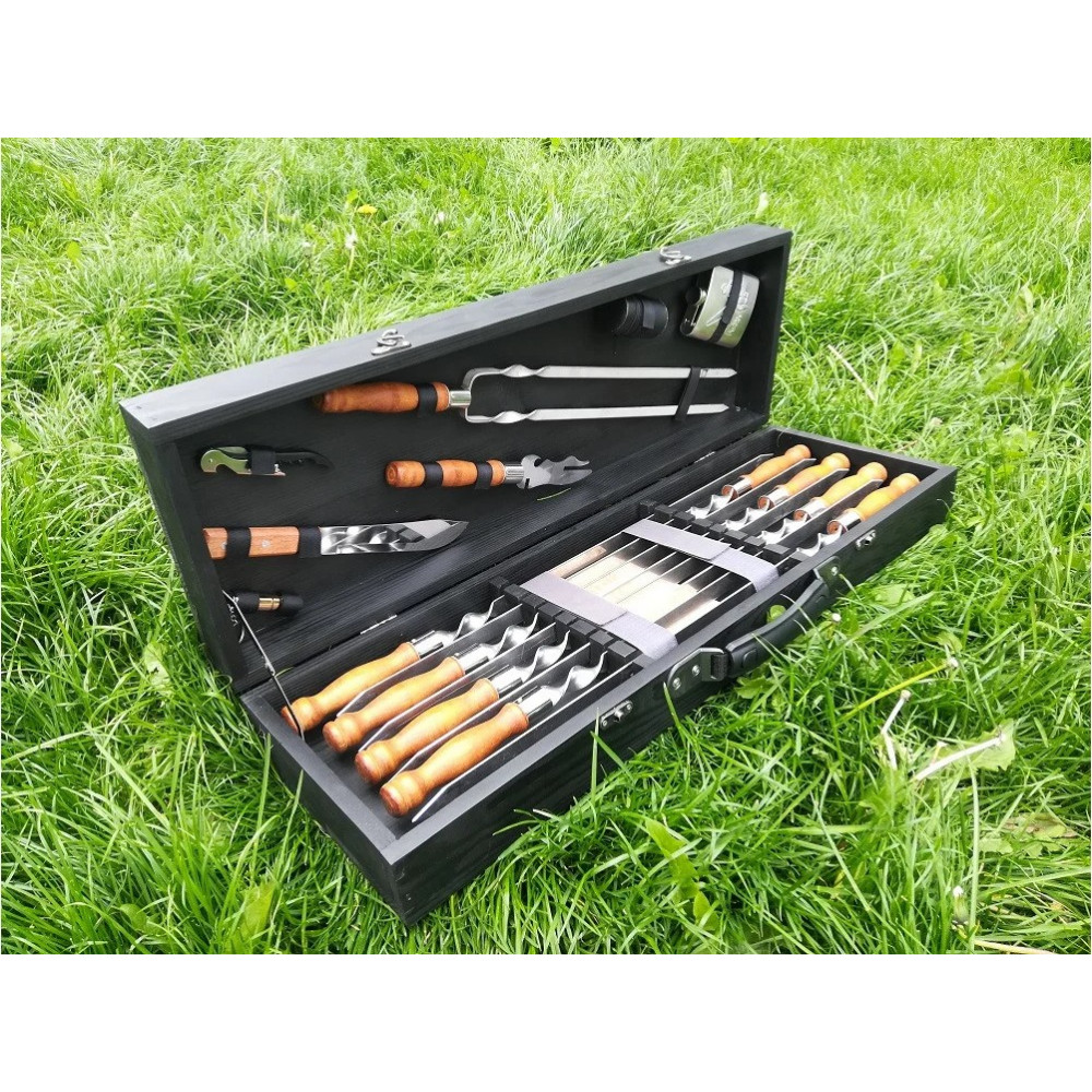 Шампура BLACK BOX в дерев'яному кейсі (LK-002)