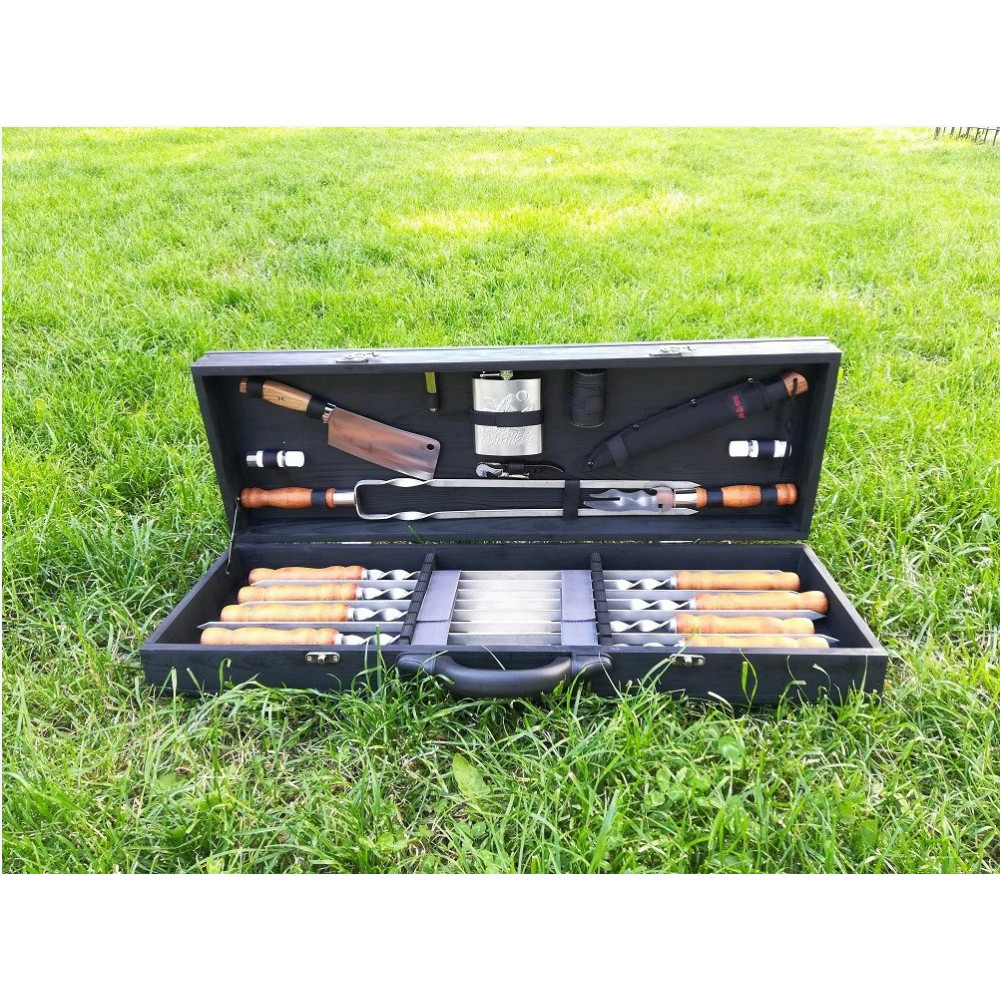 Шампура BLACK BOX в дерев'яному кейсі (M-002)