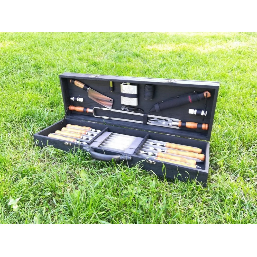 Шампура BLACK BOX в дерев'яному кейсі (M-002)