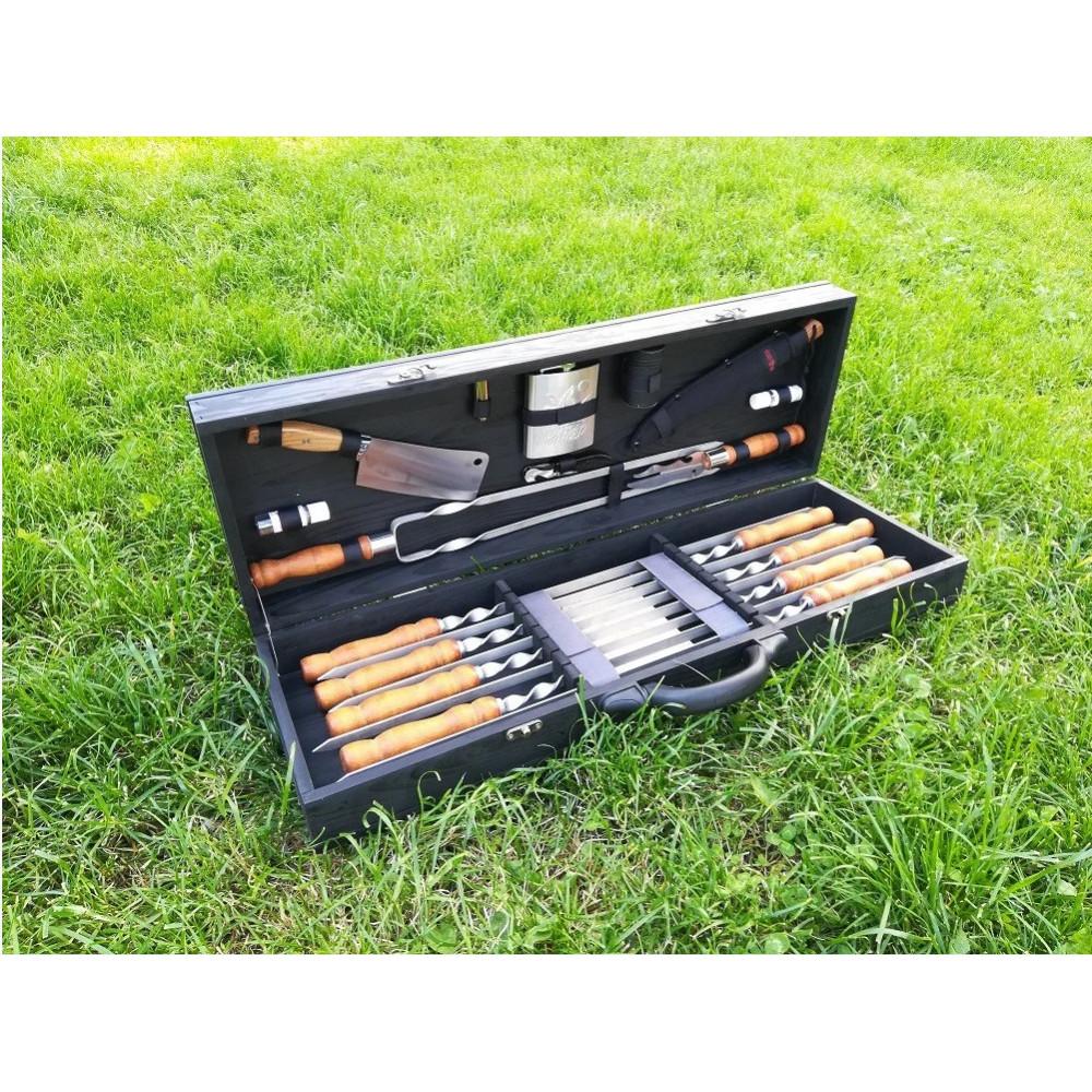 Шампура BLACK BOX в дерев'яному кейсі (M-002)