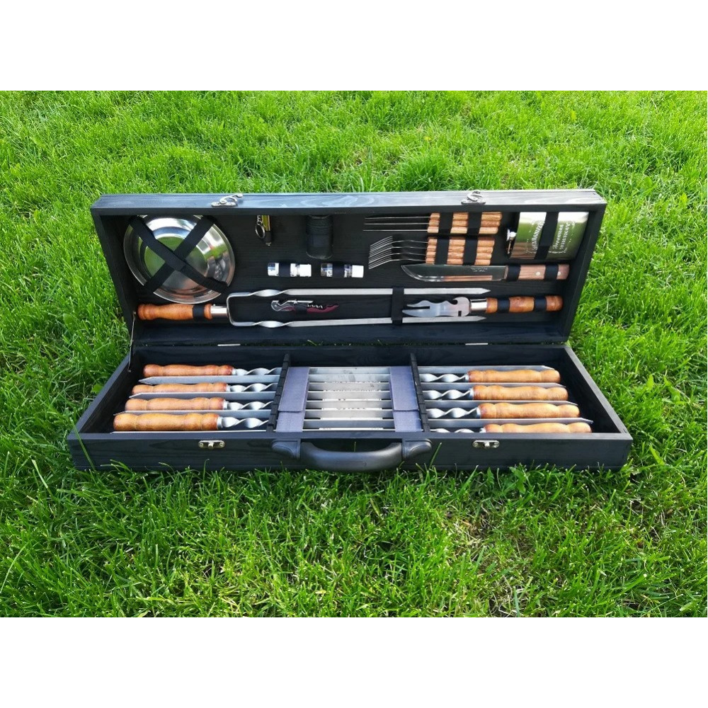 Шампура BLACK BOX в дерев'яному кейсі (M-013)