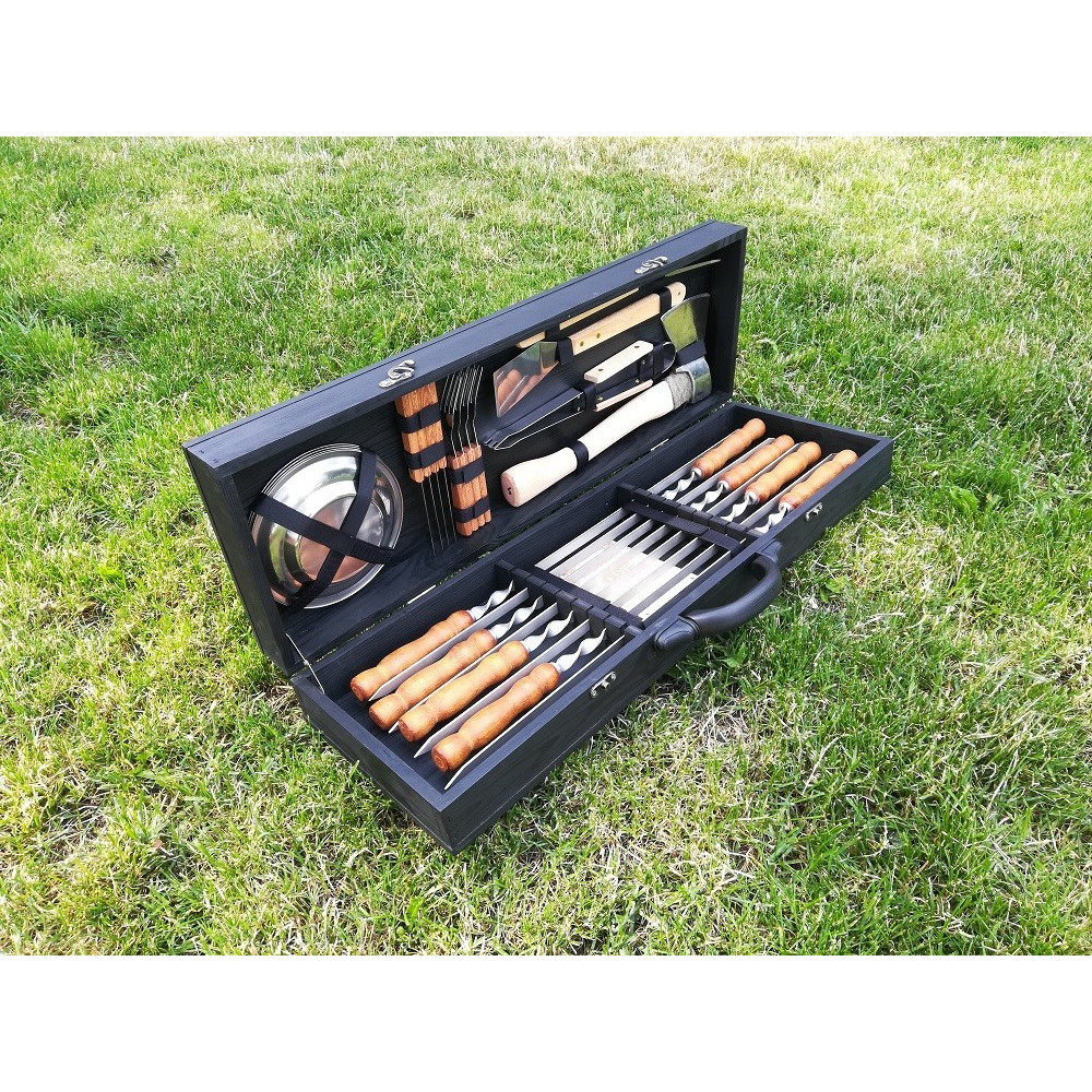 Шампура BLACK BOX в деревянном кейсе (M-015)