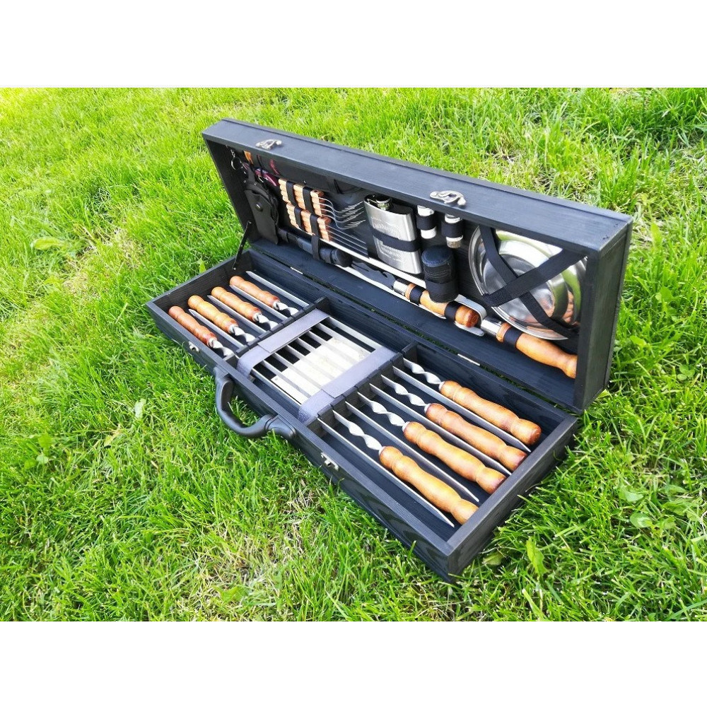 Шампура BLACK BOX в деревянном кейсе (M-016)