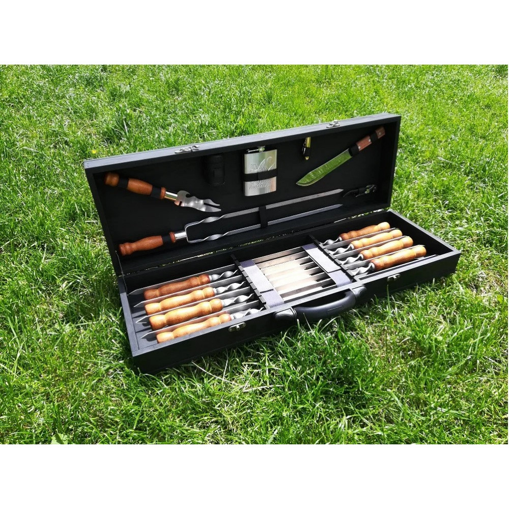 Шампура BLACK BOX в дерев'яному кейсі (M-018)