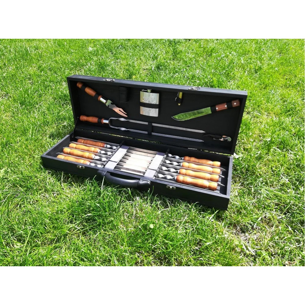 Шампура BLACK BOX в дерев'яному кейсі (M-018)