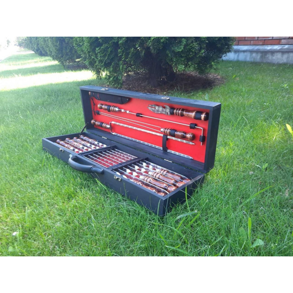 Шампура BLACK BOX в дерев'яному кейсі (VK-010)