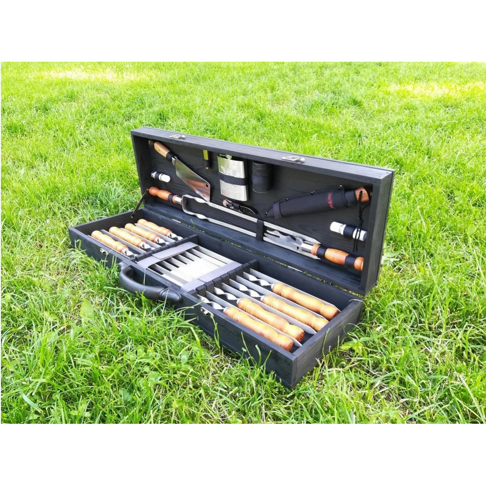 Шампура BLACK BOX в дерев'яному кейсі (М-002)