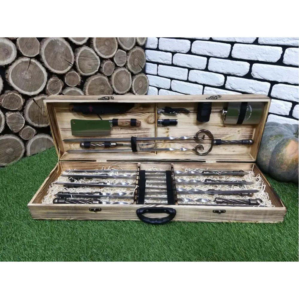 Шампура BLACK BOX у дерев'яному кейсі (С-002)