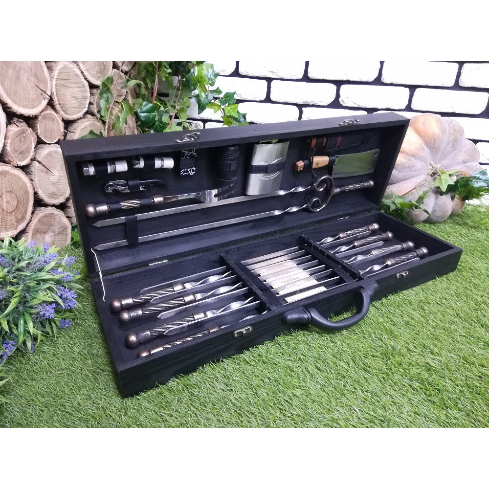 Шампура BLACK BOX в дерев'яному кейсі (С-002)