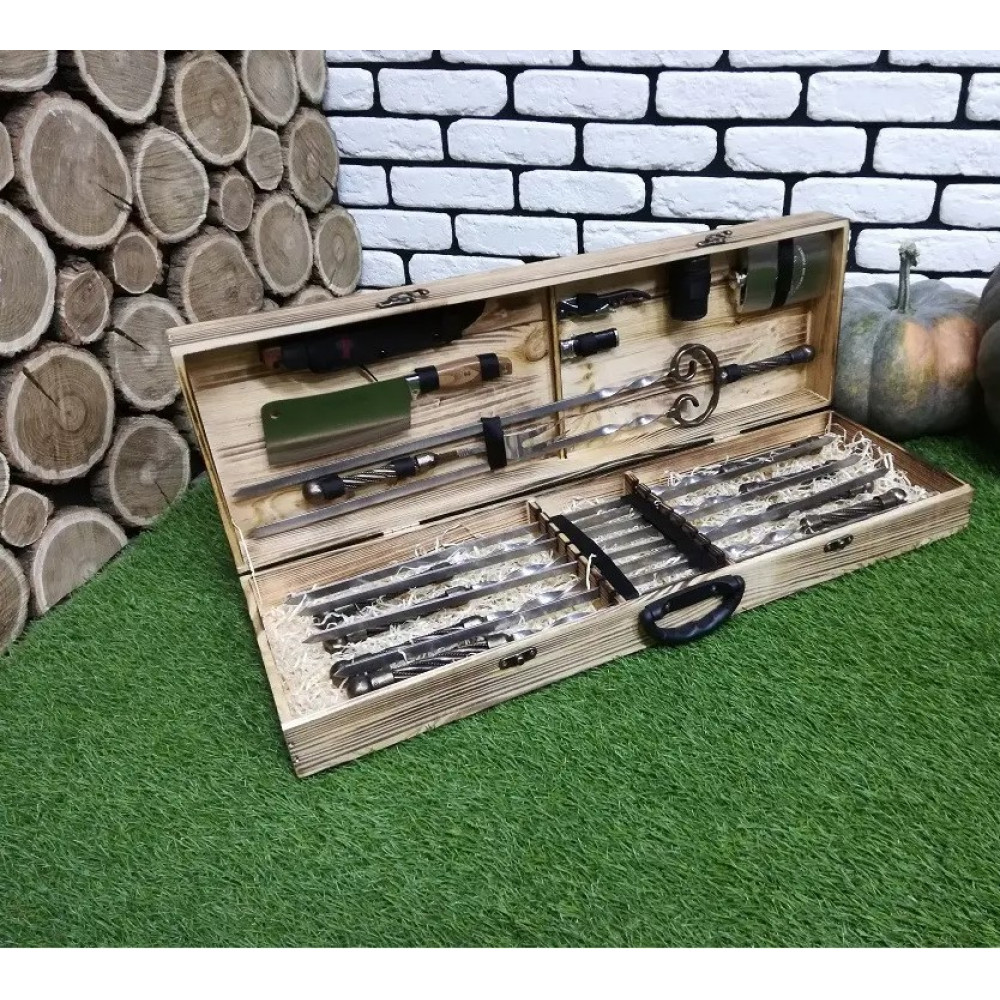 Шампура BLACK BOX у дерев'яному кейсі (С-002)