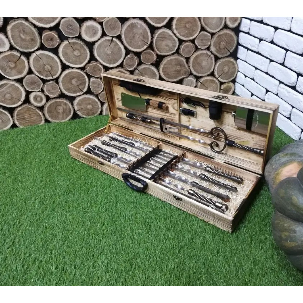 Шампура BLACK BOX у дерев'яному кейсі (С-002)