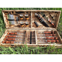 Шампура КИЗЛЯР подарочный в деревянном кейсе (2028)