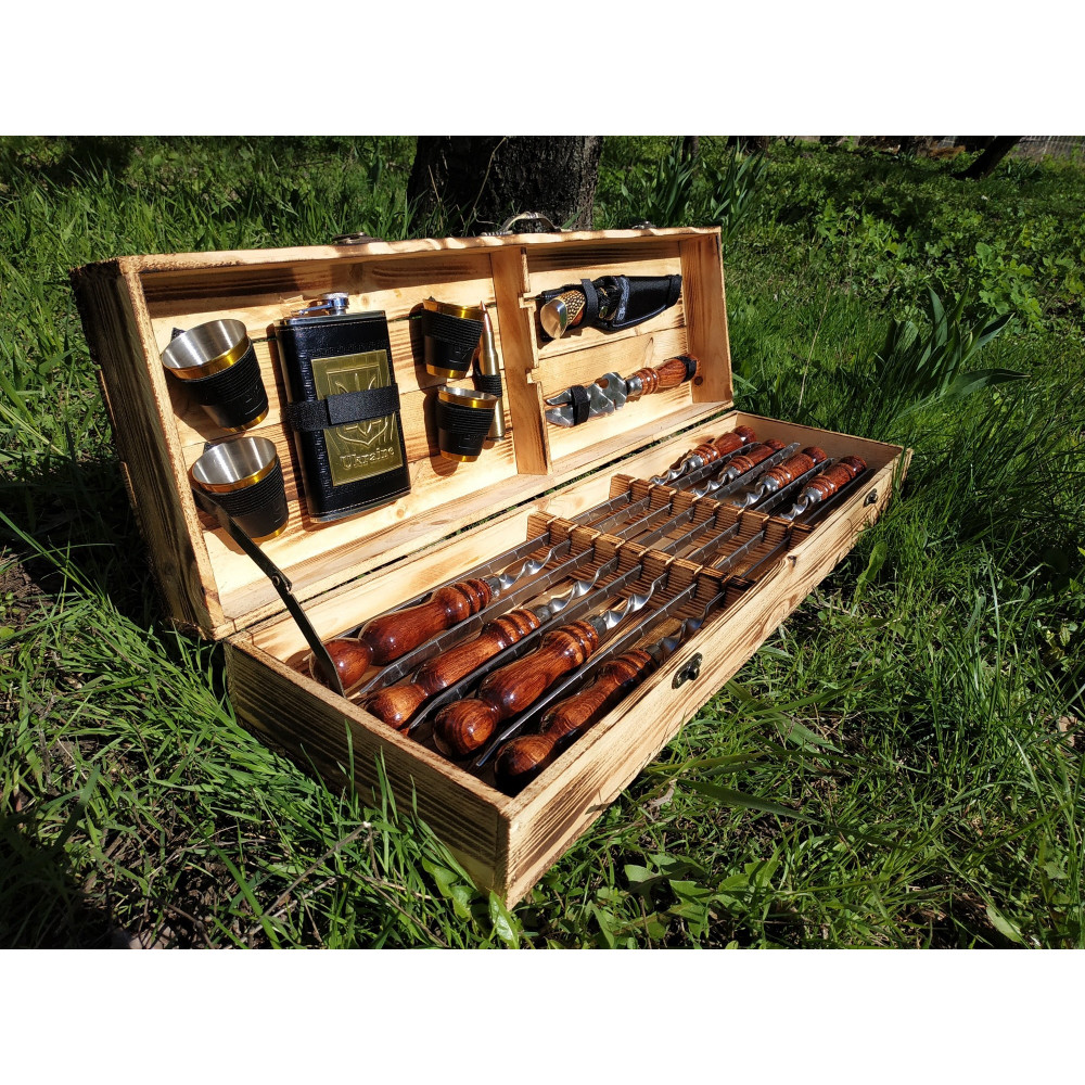 Шампура КИЗЛЯР подарунковий у дерев'яному кейс (2097)