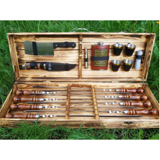 Шампура КИЗЛЯР подарунковий у дерев'яному кейсі (2074)