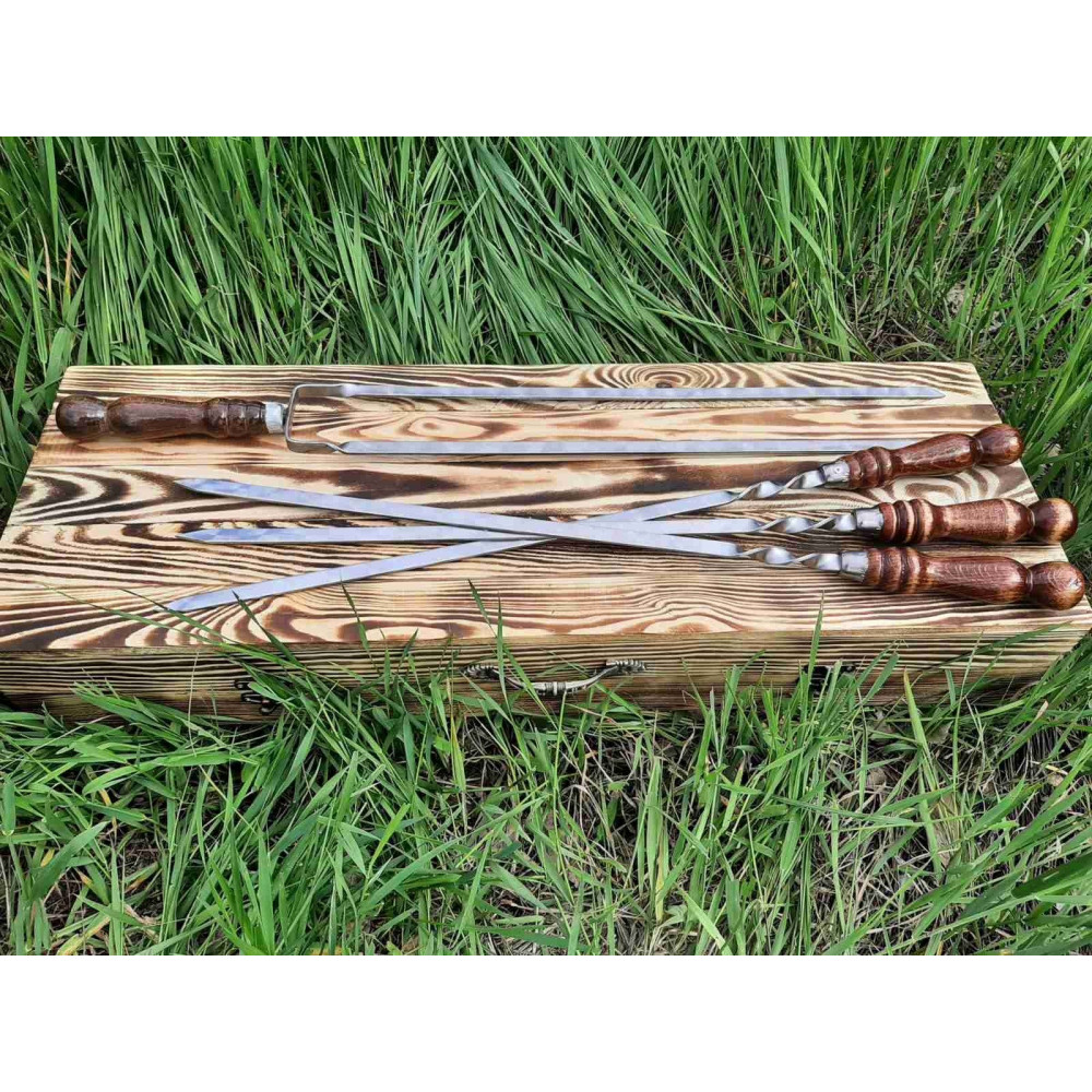 Шампура КИЗЛЯР подарунковий у дерев'яному кейсі (2024)