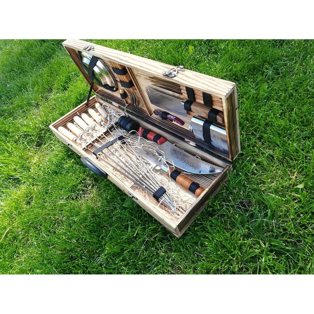 Шампура ПЧАК у дерев'яному кейсі (К-002)