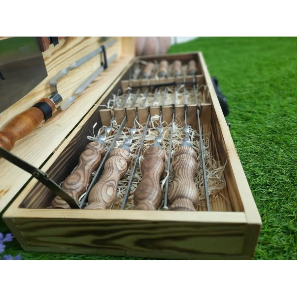 Шампура у дерев'янму кейсі (003-Е)