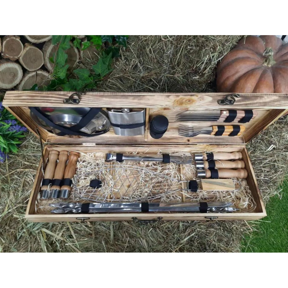 Шампура в деревянном кейсе (006Р)