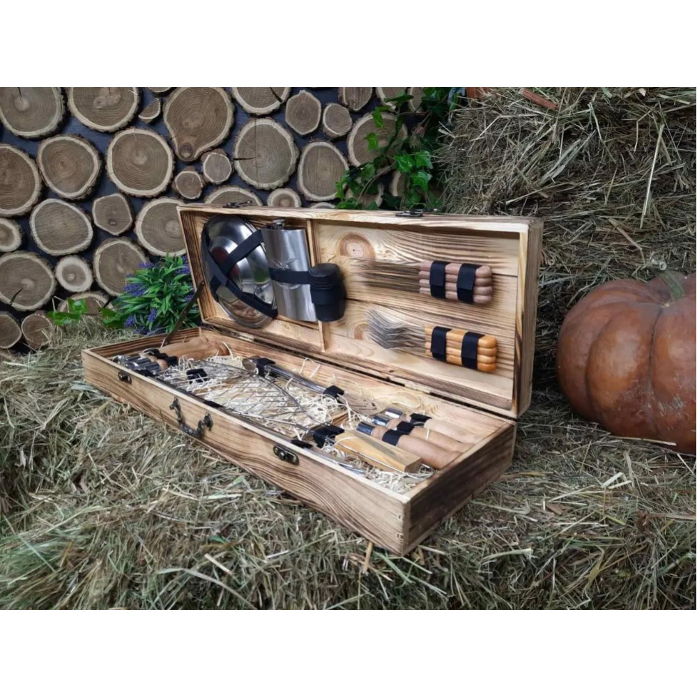 Шампура в деревянном кейсе (006Р)