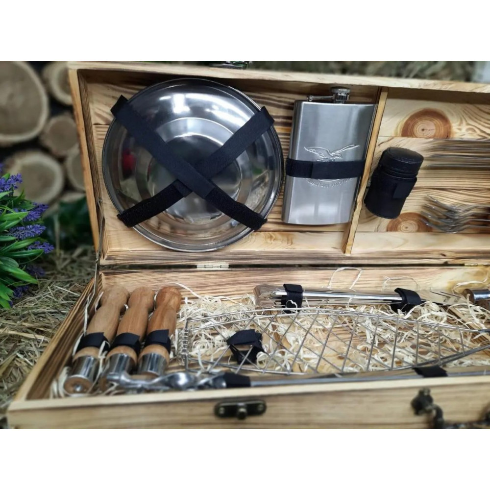 Шампура в деревянном кейсе (006Р)