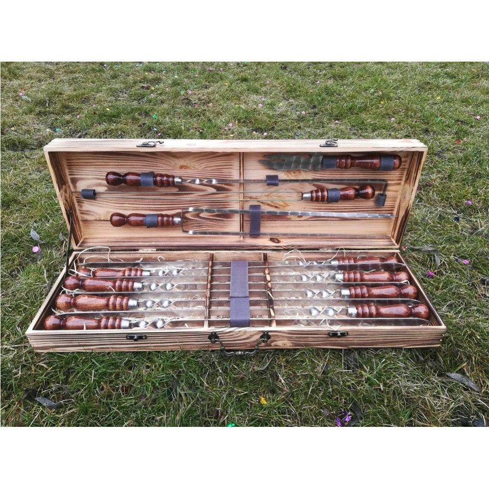 Шампура у дерев'яному кейсі (VК-010)