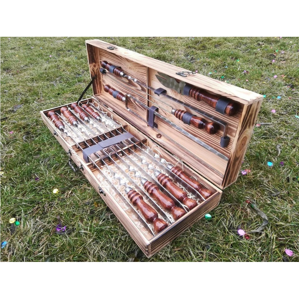 Шампура у дерев'яному кейсі (VК-010)