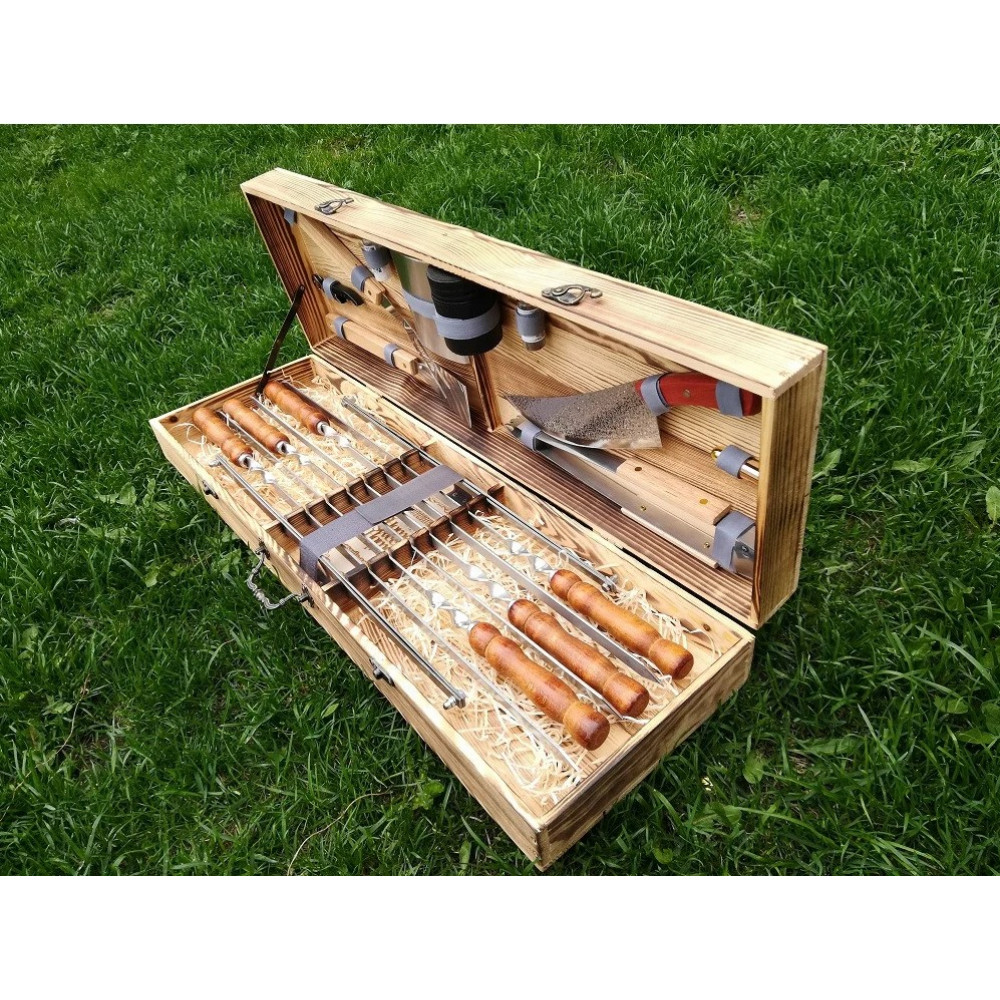 Шампура у дерев'яному кейсі (М-017)