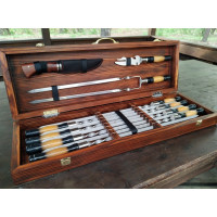 Шампура в деревянном кейсе №9