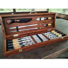 Шампура в деревянном кейсе №9