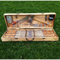 Шампура в подарочном деревянном кейсе (М-003)