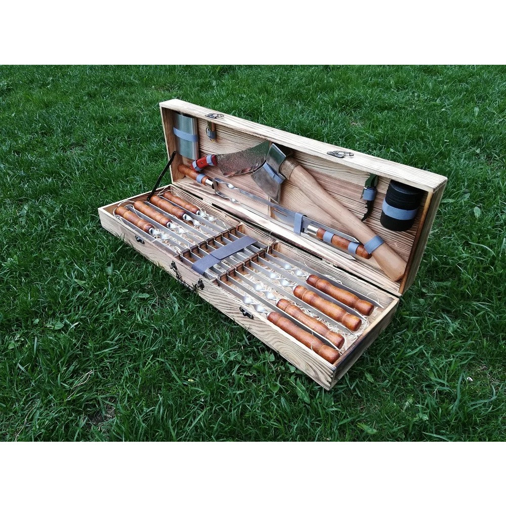 Шампура в подарунковому дерев'яномк кейсі(М-003)