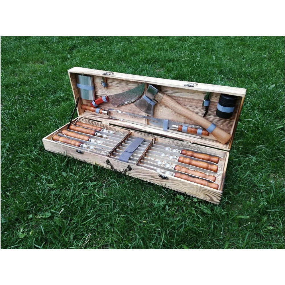 Шампура в подарунковому дерев'яномк кейсі(М-003)