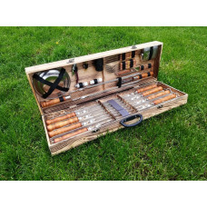 Шампура та аксесуарів у дерев'яному кейсі (013 NEW)